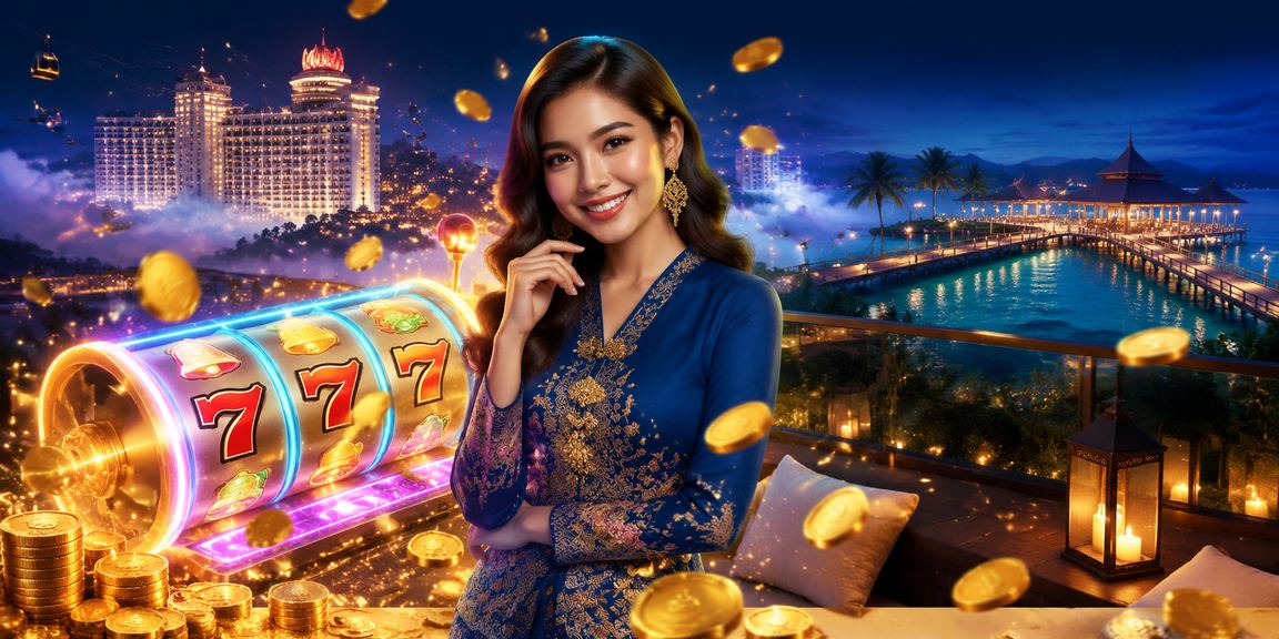 Pemain Malaysia menikmati permainan slot di Genting Highlands dengan gaya baju kurung